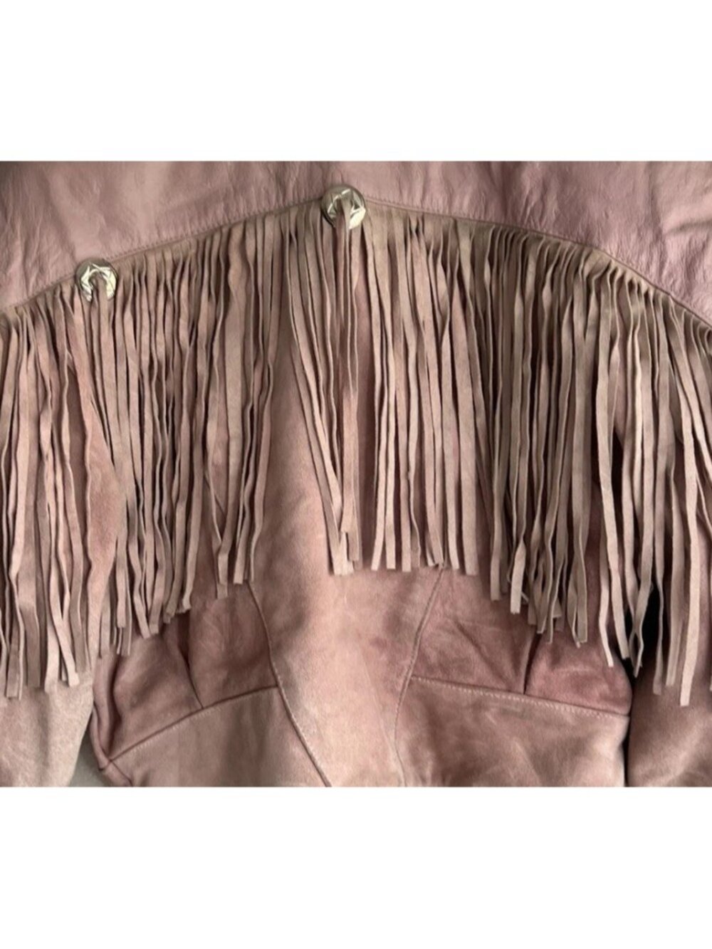Vintage Phoenix Ostrich Fringe Leather Crop Jacket Womens L Western USA Made - Picture 5 of 15